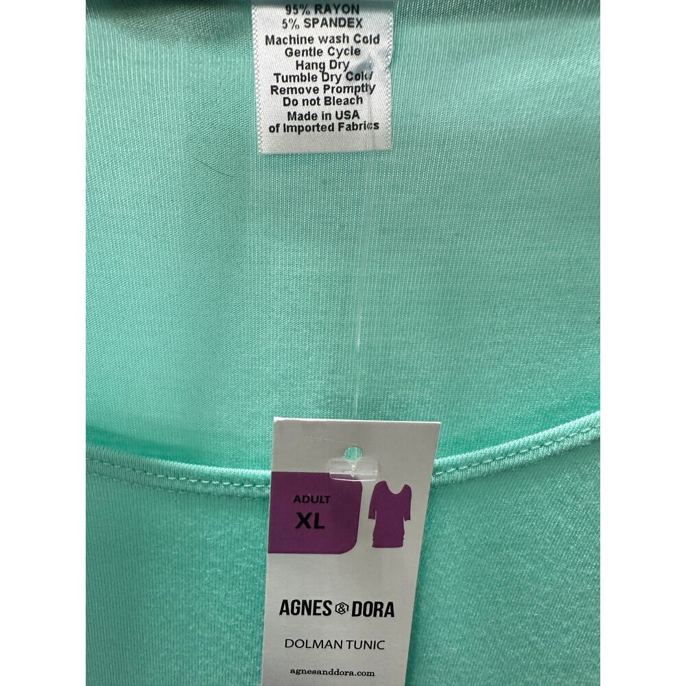 Agnes & Dora NWT Mint Green Dolman Tunic Oversized Relaxed Top Size XL/1X - Picture 3 of 5